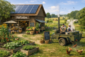 Feldküche auf dem Bauernhof